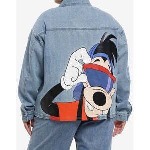 Disney A Goofy Movie Denim Jacket Max Goofy Roxanne Patches 5X Plus NWT